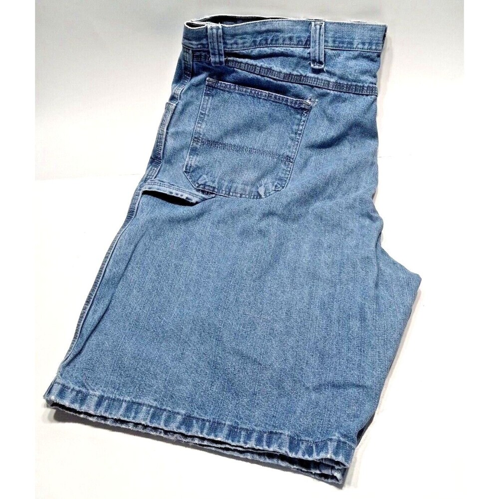 Wrangler Men's Blue Jeans Size 44 Carpenter Shorts Medium Wash Denim C FLAW